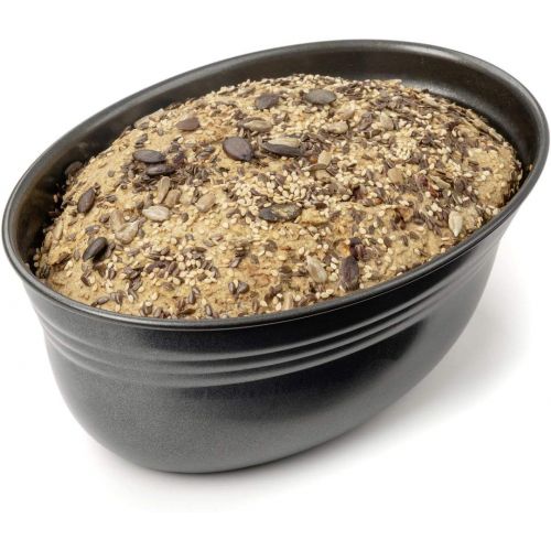  [아마존베스트]Zenker Bread tin, oval, black, metallic, bread baking tin with ceramic-reinforced, non-stick coating, cake mould made of high-quality sheet steel, baking mould for bread (colour: B