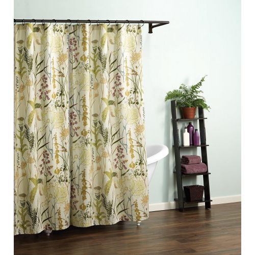  Zenna Home Huntington Fabric Shower Curtain Cream