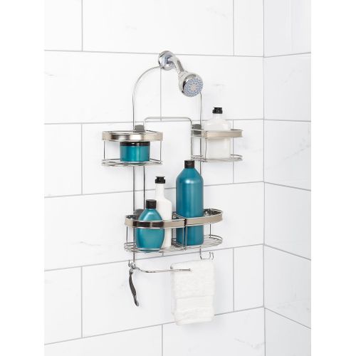  ZPC Zenith Products Corporation Zenna Home E7546STBB, Expandable Over-the-Showerhead Caddy, Stainless Steel