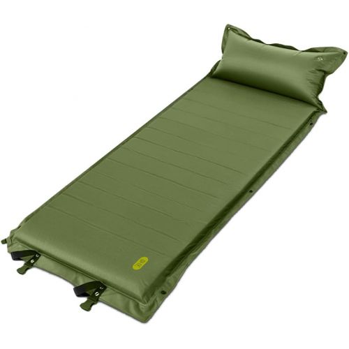  Sleeping Pad, Zenph Self-Inflating Portable Air Mattress Foam Camping Mat 2 inch Thickness with Air Pillow Lightweight for Backpacking, Hiking and Traveling