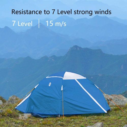  Backpacking Tent, Zenph 2 Person Ultralight Waterproof Camping Tent, Two Doors Easy Setup 4 Season Tent for Outdoor, Hiking Mountaineering