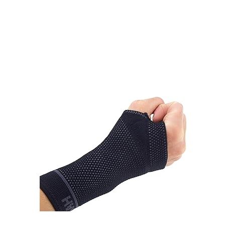  Zensah Compression Wrist Support - Wrist Sleeve for Wrist Pain, Carpal Tunnel - Wrist Support - Wrist Brace (Small, Black/Grey)