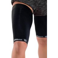 Zensah Thigh Compression Sleeve - Hamstring Support, Quad Wrap for Men and Women - Great for Running, Sports, Groin Pulls