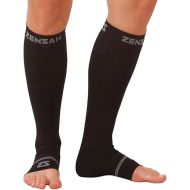 Zensah Ankle/Calf Compression Sleeves- Toeless Socks for Circulation, Swelling for Men and Women