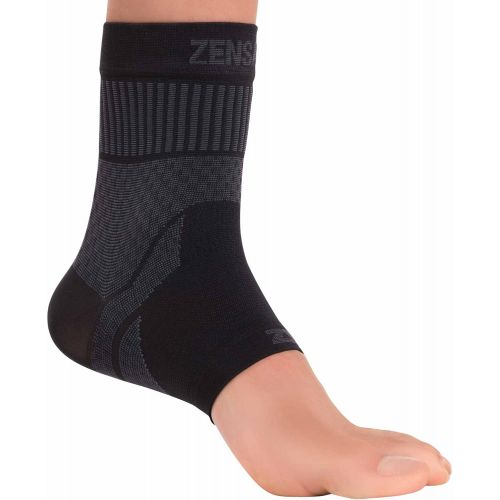  Zensah Ankle Support - Compression Ankle Brace - Great for Running, Soccer, Volleyball, Sports - Ankle Sleeve Helps Sprains, Tendonitis, Pain