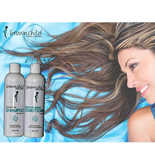  Zentraedi Brown Child Shampoo and Conditioner Set Sulphate Free Ethnic Hair Repair Treatment (8.45Oz each)