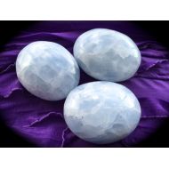 /ZenwithGems Blue Calcite, Large Blue Calcite Palm Stone, Chakra, Crystal Grid, Sacred Space, Meditation, Altar, Use in Tarot Readings!