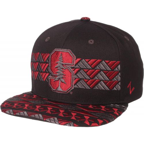  [아마존 핫딜]  [아마존핫딜]Zephyr Adult Men Kolohe NCAA Snapback Hat, Black/Team Color, Adjustable