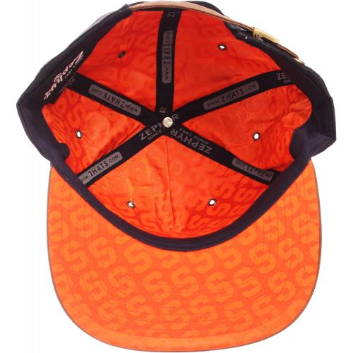  [아마존베스트]Zephyr Adult Men Tribute Heritage Collection Hat, Team Color/Cracked Leather, Adjustable