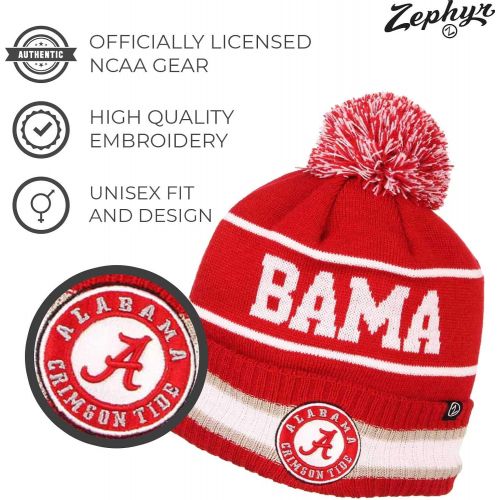  Zephyr Adult NCAA Ultra Soft Fleece Lined Knit Beanie