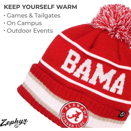  Zephyr Adult NCAA Ultra Soft Fleece Lined Knit Beanie