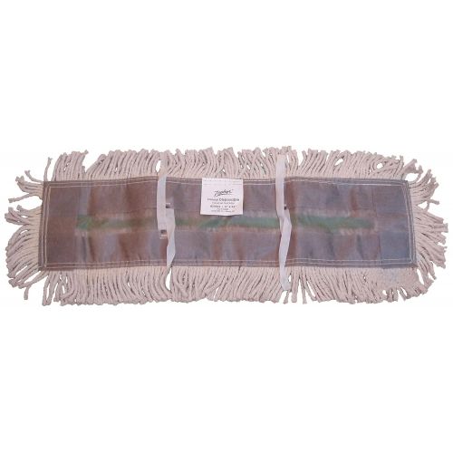  Zephyr 23548 Natural Cotton Yarn Disposable Dust Mop Head, 48 Length x 5 Width (Pack of 6)