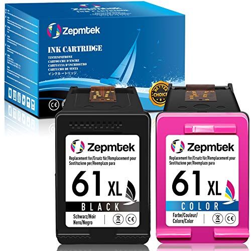  ZepmTek Remanufactured Ink Cartridge Replacement for HP 61XL 61 XL Used with Envy 4500 4502 5530 4501 DeskJet 2512 1512 2542 2540 2544 3000 3052a 1055 OfficeJet 4630 4635 Printer (