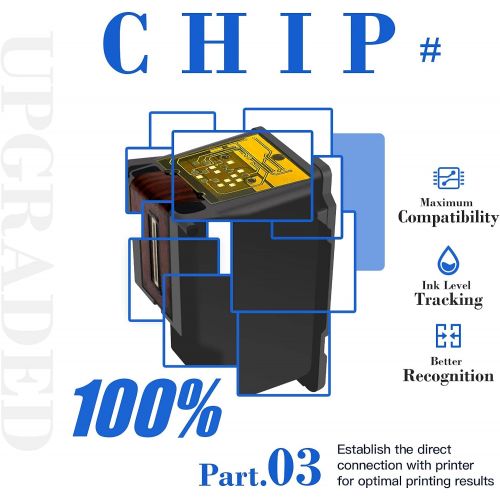  ZepmTek Remanufactured Ink Cartridge Replacement for HP 61XL 61 XL Used with Envy 4500 4502 5530 4501 DeskJet 2512 1512 2542 2540 2544 3000 3052a 1055 OfficeJet 4630 4635 Printer (