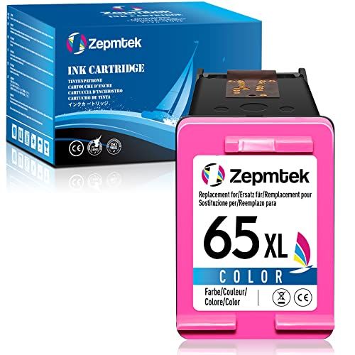  ZepmTek Remanufactured Ink Cartridge Replacement for HP 65XL 65 XL Used with Envy 5052 5055 5070 5000 5012 5010 5030 5014 DeskJet 2600 2622 2652 3722 3755 3752 2635 2636 AMP 120 Pr