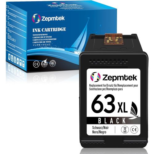  ZepmTek Remanufactured Ink Cartridge Replacement for HP 63XL 63 XL Used with OfficeJet 3830 5252 4650 5258 4655 4652 5255 5200 Envy 4520 4510 DeskJet 3636 1111 3630 1112 3637 3632