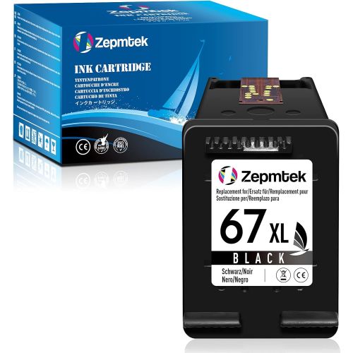  ZepmTek Remanufactured Ink Cartridge Replacement for HP 67XL 67 XL Used with DeskJet 2700 2752 2755 2710 2722 Plus 4100 4152 4155 4140 Pro 6400 6452 6455 Envy 6000 6055 6022 6020 6