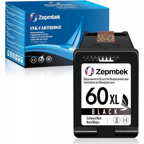  ZepmTek Remanufactured Ink Cartridge Replacement for HP 60XL 60 XL Used with PhotoSmart C4700 C4795 C4600 D110a Envy 120 100 114 DeskJet F4235 F4580 F4400 F2430 F4440 F2480 D1660 P