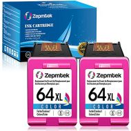 ZepmTek Remanufactured Ink Cartridge Replacement for HP 64XL 64 XL（2 Tri-color）Used with Envy Photo 7800 7858 7155 7855 6255 7100 6252 7158 7164 6222 7120 7130 7100 Tango X Smart H