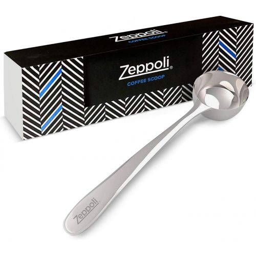  Zeppoli Coffee Scoop - 1.5 Tablespoon Exact - Stainless Steel Measuring Spoon - Great for Measuring Coffee, Protein Powder, Spices and More - Perfect for Coffee Enthusiasts
