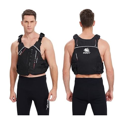  Zeraty Adult Swim Vest Buoyancy Jacket Men Women Snorkel Vest PFD for Swimming, Snorkeling, Kayaking, Paddle Boating and Other Low Impact Water Sports