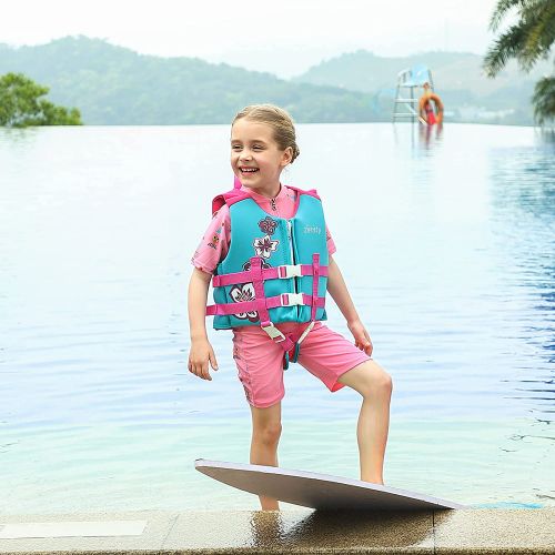  Zeraty Kids Swim Vest Life Jacket Flotation Swimming Aid for Toddlers with Adjustable Safety Strap Age 1-9 Years/22-50Lbs