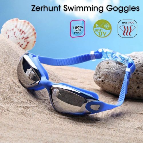  [아마존 핫딜]  [아마존핫딜]Zerhunt Schwimmbrillen fuer Erwachsene Kinder, Schwimmbrille mit Antibeschlag und UV Schutz, Ohrstoepsel & Nasenklammern mitgeliefert, fuer Manner Frauen Madchen Jungen