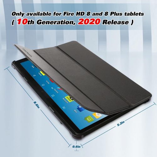  [아마존베스트]Zerhunt All New Fire HD 8 Tablet Case, Fire HD 8 Plus Tablet Case (8 10 Generation, 2020 Release) - Ultra Light Slim Fit Protective Cover with Auto Wake/Sleep Black, Not Suit for Previous