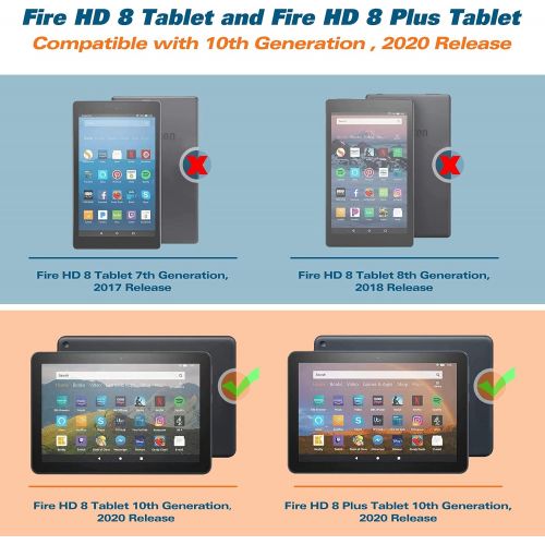  [아마존베스트]Zerhunt All New Fire HD 8 Tablet Case, Fire HD 8 Plus Tablet Case (8 10 Generation, 2020 Release) - Ultra Light Slim Fit Protective Cover with Auto Wake/Sleep Black, Not Suit for Previous