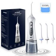 Cordless Water Flosser Oral Irrigator - Zerhunt Professional Rechargable Portable Dental Water Jet With 3...