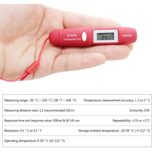  Zerkosvort DT8220 Stift Thermometer beruehrungslose Thermometer Pistole Infrarot elektronisches Thermometer