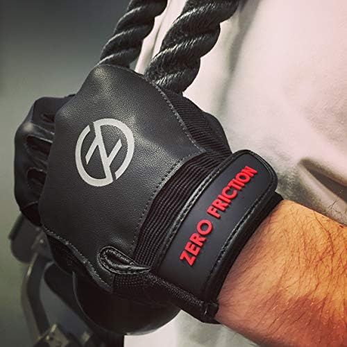  Zero Friction Mens Fitness Gloves Great for Weight Lifting, Crossfit, Cross Training, Fitness - Premium Quality Compression Fit Gloves Breathable Cool Mesh, Universal-Fit