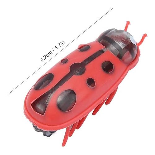  Zerodis Cat Interactive Toys, 7Pcs Mini Cute Ladybug Cat Playing Toy Electric Funny Interactive Toy with Battery for Cats Kitten Training Playing Chewing