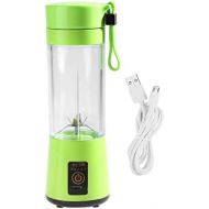 Zerodis 400ML USB Entsafter Extractor Portable USB wiederaufladbare Glaspresse Milchshake Fruchtmixer mit 6 Klingen fuer Home Accessory Reisen(Gruen)