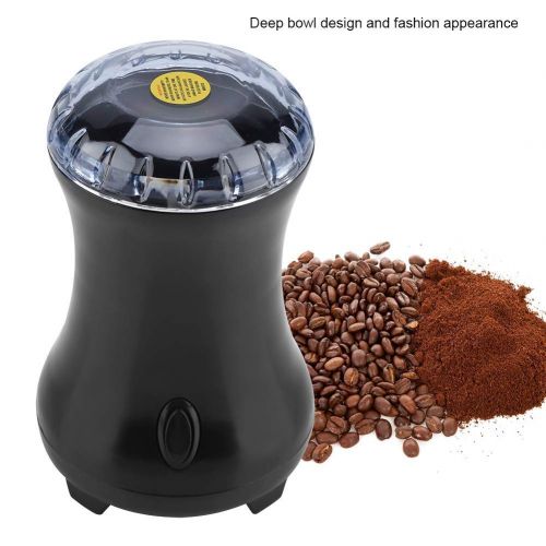  Zerodis 300W Kaffeemuehle Mini Kaffeebohne Schleifmaschine Gewuerzmuehle mit Edelstahlklinge fuer Kaffee Nuesse Gewuerze und mehr(Schwarz)