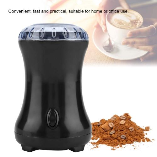  Zerodis 300W Kaffeemuehle Mini Kaffeebohne Schleifmaschine Gewuerzmuehle mit Edelstahlklinge fuer Kaffee Nuesse Gewuerze und mehr(Schwarz)