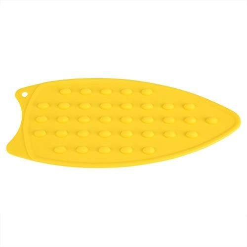  Zerodis Eisen Rest Anti Rutsch hitzebestandige Silikon Buegelplatte Pad Mat Tray Dish Mat Pot Stand(Gelb)