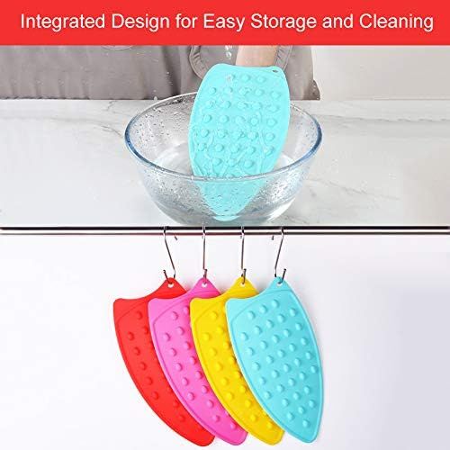  Zerodis Eisen Rest Anti Rutsch hitzebestandige Silikon Buegelplatte Pad Mat Tray Dish Mat Pot Stand(Gelb)