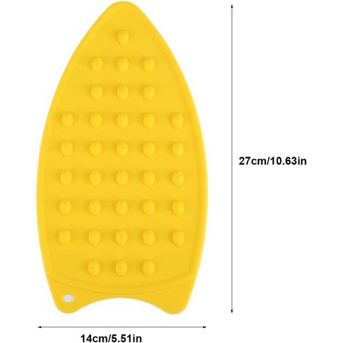  Zerodis Eisen Rest Anti Rutsch hitzebestandige Silikon Buegelplatte Pad Mat Tray Dish Mat Pot Stand(Gelb)