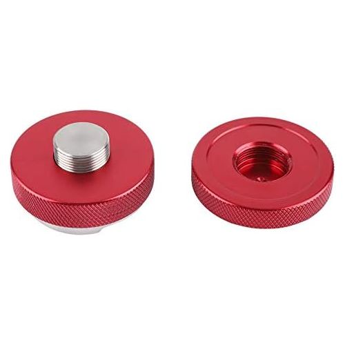  Zerodis Kaffeeverteiler Edelstahl Smart Coffee Tamper 58 mm Fuss mit drei abgewinkelten Neigungen Leveler Werkzeug fuer Espresso Kaffee rot