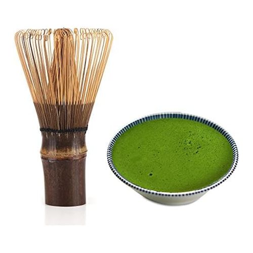  Zerodis Chasen Matcha Schneebesen aus natuerlichem Bambus mit 80 Zinken, Matcha-Schneebesen fuer gruenes Teepulver