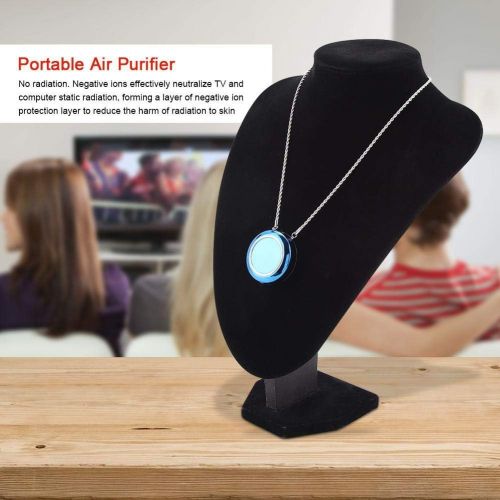  Zerodis Air Purifier Necklace, Air Filter Mini Portable Air Purifier Wearable Personal Purifier for Kids and Adult(Blue)