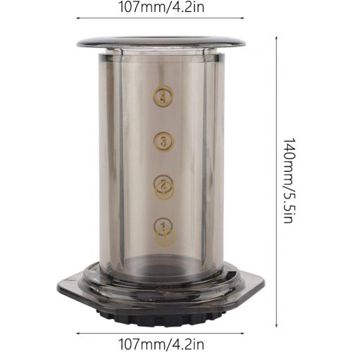  Zerodis Portable French Press Coffee MakerEspresso Coffee Machine Hand Press Coffee Pot Coffee Grinder French Press Plunger for Camping, Travel and Your Office