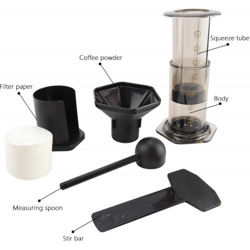  Zerodis Portable French Press Coffee MakerEspresso Coffee Machine Hand Press Coffee Pot Coffee Grinder French Press Plunger for Camping, Travel and Your Office