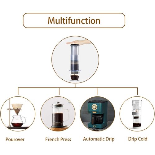  Zerodis Portable French Press Coffee Maker300ml Hand Press Coffee Pot Espresso Coffee Machine French Press Plunger Great for Camping, Backpacking Commuters and Your Office
