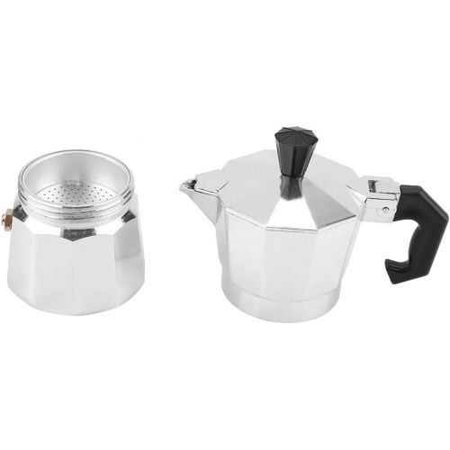  Zerodis Classic Stovetop Espresso Maker for Great Flavored Strong Espresso, Classic Italian Style 1 Espresso Cup Moka Pot, Makes Delicious Coffee