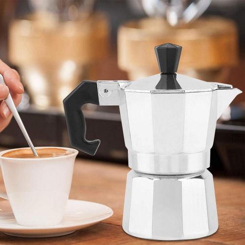  Zerodis Classic Stovetop Espresso Maker for Great Flavored Strong Espresso, Classic Italian Style 1 Espresso Cup Moka Pot, Makes Delicious Coffee