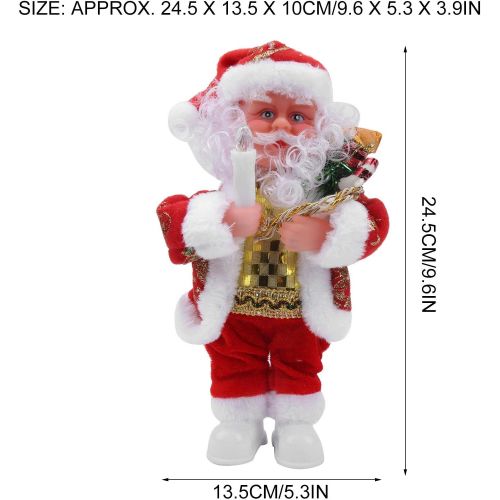  [아마존베스트]Zerodis Santa Claus Figure,Electric Standing Santa Claus Indoor or Outdoor Christmas Decorations with Candle(L)