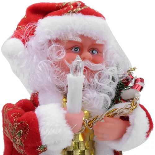  [아마존베스트]Zerodis Santa Claus Figure,Electric Standing Santa Claus Indoor or Outdoor Christmas Decorations with Candle(L)