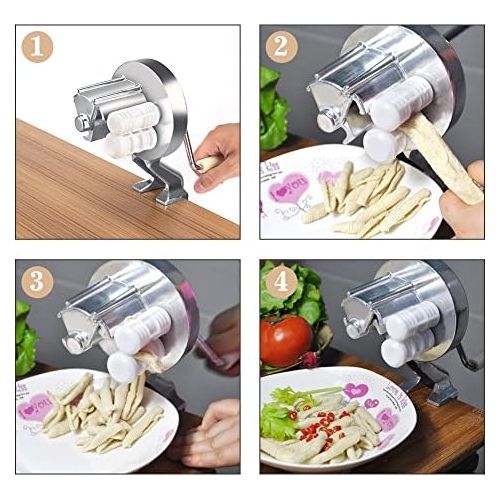  [아마존베스트]Zerodis Pasta Manufacturer Machine Aluminum Alloy Hand Operated Noodle Press Machine Kitchen Food Handmade Equipment